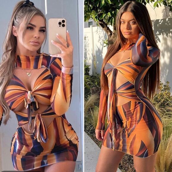 Fashion Nova All Talk Mesh Mini Dress - Picture 3 of 10